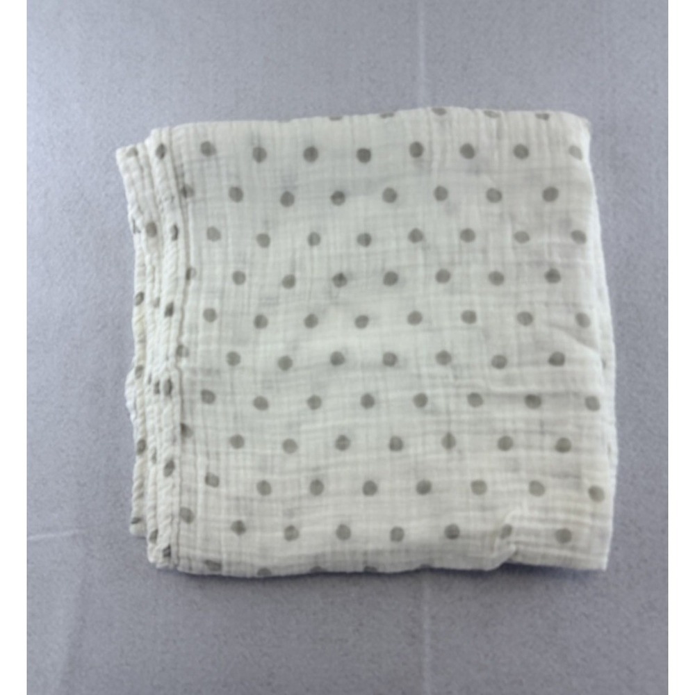 Swaddle Designs White Blanket Gray Polka‎ Dots Receiving Swaddle Baby Infant